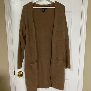 Forever 21 Long Brown Cardigan